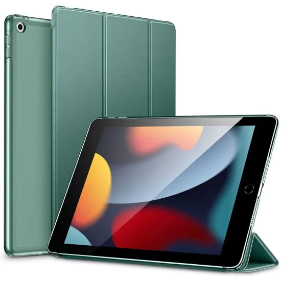 ESR Ascend Tri-fold Book Case priekš Apple iPad 10.2 (2019 / 2020 / 2021) - Tumši Zaļš - sāniski atverams maciņš ar stendu ESR Ascend Tri-fold Book Case priekš Apple iPad 10.2 (2019 / 2020 / 2021) - Tumši Zaļš - sāniski atverams maciņš ar stendu