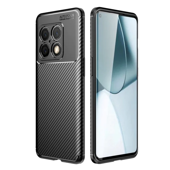 Beetle Series Carbon Fiber TPU Protection Phone Cover для OnePlus 10 Pro 5G - Чёрный - противоударная силиконовая накладка / бампер (крышка чехол, shell cover, bumper) Beetle Series Carbon Fiber TPU Protection Phone Cover для OnePlus 10 Pro 5G - Чёрный - противоударная силиконовая накладка / бампер (крышка чехол, shell cover, bumper)