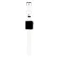 Karl Lagerfeld Silicone Karl Heads Series Watch Band KLAWMSLKW priekš Apple Watch 38 / 40 / 41 mm - Balts - silikona siksniņa viedpulksteņiem Karl Lagerfeld Silicone Karl Heads Series Watch Band KLAWMSLKW priekš Apple Watch 38 / 40 / 41 mm - Balts - silikona siksniņa viedpulksteņiem