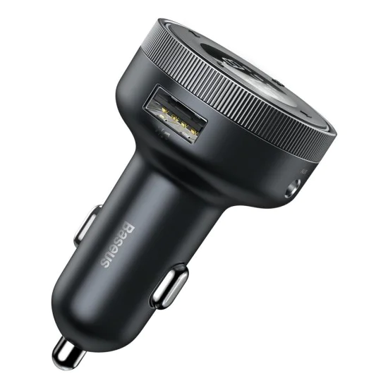 Baseus Enjoy Car Kit HandsFree FM Transmitter с Bluetooth V5.0 12/24V 2xUSB 3.4A - Чёрный - FM Трансмиттер / модулятор и быстрая авто зарядка, беспроводная система свободные руки Baseus Enjoy Car Kit HandsFree FM Transmitter с Bluetooth V5.0 12/24V 2xUSB 3.4A - Чёрный - FM Трансмиттер / модулятор и быстрая авто зарядка, беспроводная система свободные руки