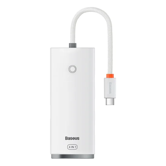 Baseus WKQX030302 Hub USB Type-C to 4xUSB 3.0 Conventer Adapter - Белый - USB адаптер для телефонов или планшетов с Type-C входом / коннектором Baseus WKQX030302 Hub USB Type-C to 4xUSB 3.0 Conventer Adapter - Белый - USB адаптер для телефонов или планшетов с Type-C входом / коннектором