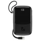 Baseus (PPQD-A01) QPow 10000mAh Power Bank 2xUSB 5V/3A / USB Type-C 15W Ligzda with Type-C cable - Melns - Universāla ārējas uzlādes batereja lādētājs-akumulators Baseus (PPQD-A01) QPow 10000mAh Power Bank 2xUSB 5V/3A / USB Type-C 15W Ligzda with Type-C cable - Melns - Universāla ārējas uzlādes batereja lādētājs-akumulators