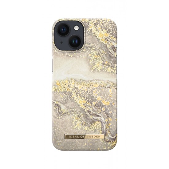 iDeal of Sweden Fashion SS19 Back Case для Apple iPhone 14 Plus - Sparkle Greige Marble - пластиковый чехол-накладка с встроенной металической пластиной / бампер-крышка
