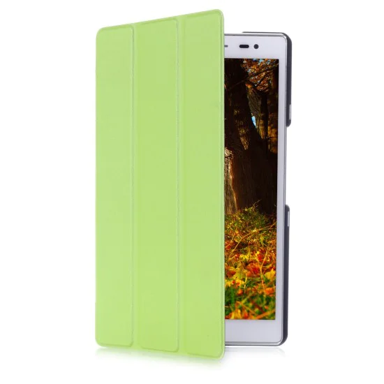 Tri-fold Stand PU Smart Auto Wake/Sleep Leather Case priekš Asus ZenPad 8.0 (Z380C / Z380KL) - Green - sāniski atverams maciņš ar stendu Tri-fold Stand PU Smart Auto Wake/Sleep Leather Case priekš Asus ZenPad 8.0 (Z380C / Z380KL) - Green - sāniski atverams maciņš ar stendu