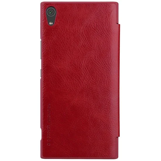 NILLKIN Qin Series Card Slot Flip Leather Mobile Shell priekš Sony Xperia XA1 Ultra G3212 / G3221 - Sarkans - sāniski atverams maciņš (ādas maks, grāmatiņa, leather book wallet case cover) NILLKIN Qin Series Card Slot Flip Leather Mobile Shell priekš Sony Xperia XA1 Ultra G3212 / G3221 - Sarkans - sāniski atverams maciņš (ādas maks, grāmatiņa, leather book wallet case cover)