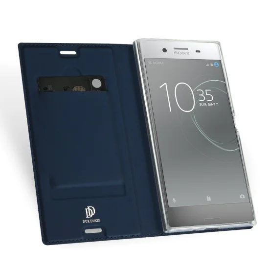 Dux Ducis Skin Pro series для Sony Xperia XZ2 Compact H8324 - Тёмно Синий - чехол-книжка с магнитом и стендом / подставкой (кожаный чехол-книжка, leather book wallet case cover stand) Dux Ducis Skin Pro series для Sony Xperia XZ2 Compact H8324 - Тёмно Синий - чехол-книжка с магнитом и стендом / подставкой (кожаный чехол-книжка, leather book wallet case cover stand)