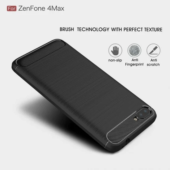 Carbon Fiber Brushed TPU Back Phone Case for Asus ZenFone 4 Max / Max Pro / Max Plus (ZC554KL) - Black - triecienizturīgs silikona aizmugures apvalks (bampers, vāciņš, slim TPU silicone case shell cover, bumper) Carbon Fiber Brushed TPU Back Phone Case for Asus ZenFone 4 Max / Max Pro / Max Plus (ZC554KL) - Black - triecienizturīgs silikona aizmugures apvalks (bampers, vāciņš, slim TPU silicone case shell cover, bumper)