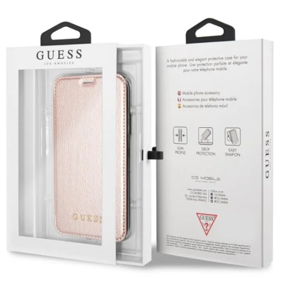 Guess Iridescent series GUFLBKI61IGLTRG для Apple iPhone XR - Розовое Золото - чехол-книжка (кожаный чехол, leather book wallet case cover stand) Guess Iridescent series GUFLBKI61IGLTRG для Apple iPhone XR - Розовое Золото - чехол-книжка (кожаный чехол, leather book wallet case cover stand)