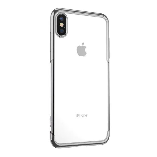 BASEUS Shining Series Plating Back Case для Apple iPhone XS Max - Серебристый - силиконовая накладка / бампер (крышка чехол, shell cover, bumper) BASEUS Shining Series Plating Back Case для Apple iPhone XS Max - Серебристый - силиконовая накладка / бампер (крышка чехол, shell cover, bumper)