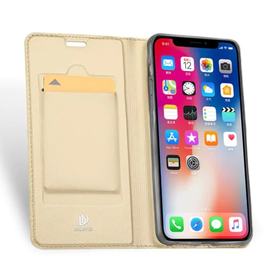 Dux Ducis Skin Pro series для Apple iPhone XS Max - Золотистый - чехол-книжка с магнитом и стендом / подставкой (кожаный чехол-книжка, leather book wallet case cover stand) Dux Ducis Skin Pro series для Apple iPhone XS Max - Золотистый - чехол-книжка с магнитом и стендом / подставкой (кожаный чехол-книжка, leather book wallet case cover stand)