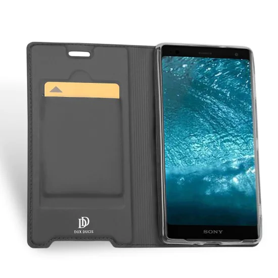 Dux Ducis Skin Pro series priekš Sony Xperia XZ3 H9436 - Tumši Pelēks - sāniski atverams maciņš ar magnētu un stendu (ādas maks, grāmatiņa, leather book wallet case cover stand) Dux Ducis Skin Pro series priekš Sony Xperia XZ3 H9436 - Tumši Pelēks - sāniski atverams maciņš ar magnētu un stendu (ādas maks, grāmatiņa, leather book wallet case cover stand)