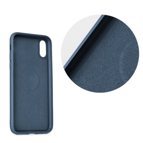 Forcell Soft Magnet Case (Microfiber) priekš Huawei Mate 20 Pro - Zils - matēts silikona aizmugures apvalks ar metālisku plāksni (bampers, vāciņš, slim TPU silicone cover shell, bumper)