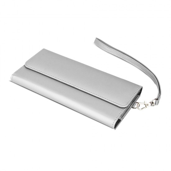 Wallet Chic Case 6.0-inch 170x80mm - Серебристый - универсальный чехол футляр кармашек (pouch cover, чехольчик карман, universal case)