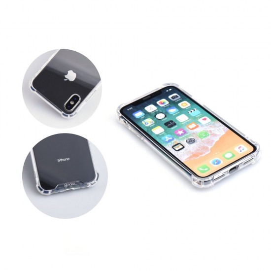RoarKorea Armor Jelly priekš Huawei Mate 20 Pro - Caurspīdīgs - triecienizturīgs silikona bampers ar plastikāta aizmugures apvalku (bampers, vāciņš, TPU silicone case cover, bumper)