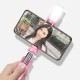 Usams ZB5103 (US-ZB051) Audio cable Selfie Stick with LED light - Rozā - Selfie monopod Teleskopisks stiprinājuma statīvs ar Led apgaismojumu