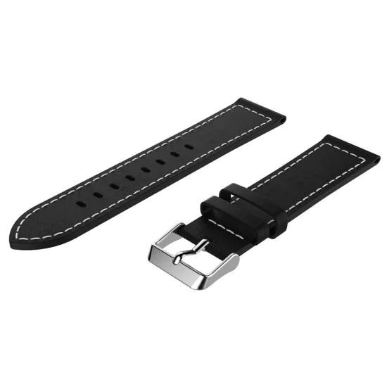 22mm Genuine Leather Watch Strap - Чёрный - ремешок для часов из натуральной кожи 22mm Genuine Leather Watch Strap - Чёрный - ремешок для часов из натуральной кожи