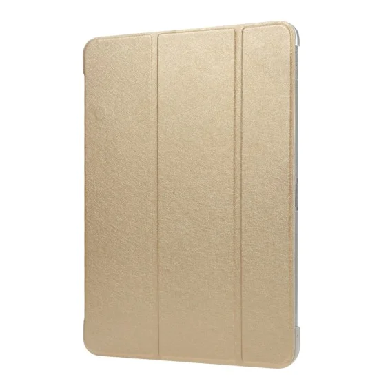 Tri-fold PU Smart Auto Wake/Sleep Leather Case priekš Apple iPad Pro 11 (2018) / Air 4 (2020) / Air 5 (2022) - Zelts - sāniski atverams maciņš Tri-fold PU Smart Auto Wake/Sleep Leather Case priekš Apple iPad Pro 11 (2018) / Air 4 (2020) / Air 5 (2022) - Zelts - sāniski atverams maciņš