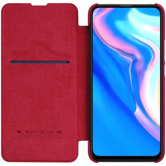 NILLKIN Qin Series Leather Case priekš Huawei P Smart Z / Honor 9X - Sarkans - sāniski atverams maciņš (ādas maks, grāmatiņa, leather book wallet case cover) NILLKIN Qin Series Leather Case priekš Huawei P Smart Z / Honor 9X - Sarkans - sāniski atverams maciņš (ādas maks, grāmatiņa, leather book wallet case cover)