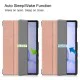 Tri-fold Stand PU Smart Auto Wake/Sleep Leather Case priekš Samsung Galaxy Tab S6 T860 / T865 - Rozā Zelts - sāniski atverams maciņš ar stendu Tri-fold Stand PU Smart Auto Wake/Sleep Leather Case priekš Samsung Galaxy Tab S6 T860 / T865 - Rozā Zelts - sāniski atverams maciņš ar stendu