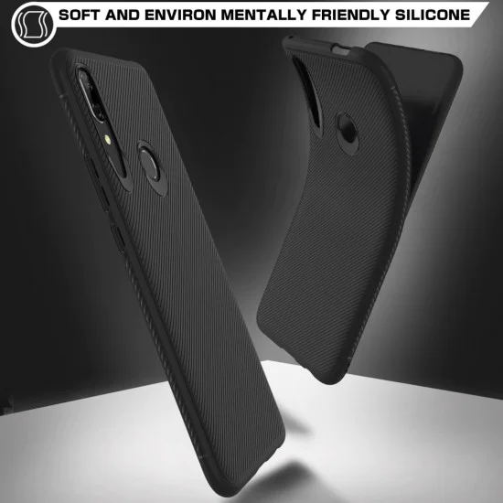Twill Texture Silicone Mobile Phone Cover Shell priekš Huawei P Smart Z / Honor 9X - Melns - triecienizturīgs silikona aizmugures apvalks (bampers, vāciņš, slim TPU silicone case shell cover, bumper) Twill Texture Silicone Mobile Phone Cover Shell priekš Huawei P Smart Z / Honor 9X - Melns - triecienizturīgs silikona aizmugures apvalks (bampers, vāciņš, slim TPU silicone case shell cover, bumper)