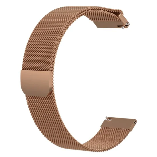 22mm Magnetic Milanese Stainless Steel Woven Smart Watch Strap - Rozā Zelts - siksniņas (jostas) viedpulksteņiem no nerūsējoša tērauda ar magnētu 22mm Magnetic Milanese Stainless Steel Woven Smart Watch Strap - Rozā Zelts - siksniņas (jostas) viedpulksteņiem no nerūsējoša tērauda ar magnētu