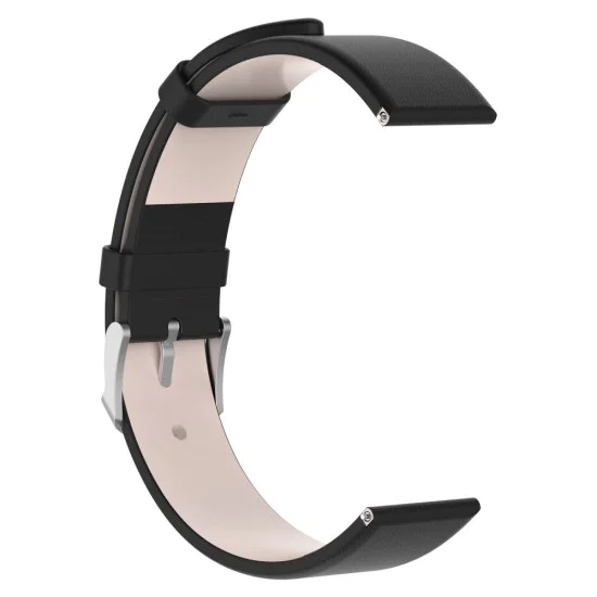 20mm PU Leather Watch Strap with Connector and Tool - Melns - ādas siksniņas (jostas) priekš pulksteņiem 20mm PU Leather Watch Strap with Connector and Tool - Melns - ādas siksniņas (jostas) priekš pulksteņiem