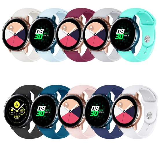 20mm Soft Silicone Watch Band Replacement - Бирюзовый - силиконовый ремешок для часов 20mm Soft Silicone Watch Band Replacement - Бирюзовый - силиконовый ремешок для часов