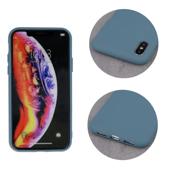 OEM Silicone Back Case (Microfiber Soft Touch) priekš Samsung Galaxy A51 A515 - Pelēks Zils - matēts silikona aizmugures apvalks OEM Silicone Back Case (Microfiber Soft Touch) priekš Samsung Galaxy A51 A515 - Pelēks Zils - matēts silikona aizmugures apvalks