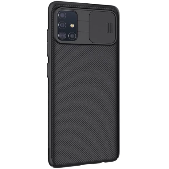 Nillkin CamShield Slide Camera Back Hard Case Cover priekš Samsung Galaxy A51 A515 - Melns - plastikas aizmugures apvalks / bampers ar kameras aizsargmehānismu Nillkin CamShield Slide Camera Back Hard Case Cover priekš Samsung Galaxy A51 A515 - Melns - plastikas aizmugures apvalks / bampers ar kameras aizsargmehānismu