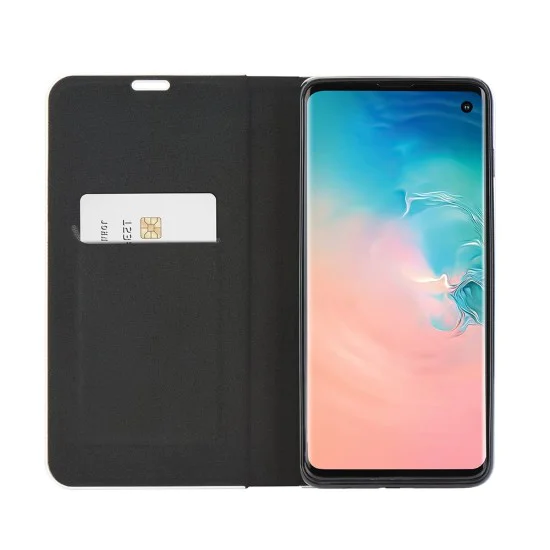 Luna Carbon Book Case для Samsung Galaxy A51 A515 - Чёрный - чехол-книжка со стендом / подставкой Luna Carbon Book Case для Samsung Galaxy A51 A515 - Чёрный - чехол-книжка со стендом / подставкой