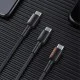 Kuulaa 2M Nylon Braided PD 60W TypeC to Type-C cable - Чёрный - USB-C дата кабель / провод для зарядки Kuulaa 2M Nylon Braided PD 60W TypeC to Type-C cable - Чёрный - USB-C дата кабель / провод для зарядки