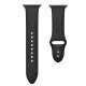 Dual Pin Buckle Silicone Watch Strap priekš Apple Watch 38 / 40 / 41 mm - Melns - silikona siksniņa priekš pulksteņiem ar divām saspraudēm Dual Pin Buckle Silicone Watch Strap priekš Apple Watch 38 / 40 / 41 mm - Melns - silikona siksniņa priekš pulksteņiem ar divām saspraudēm
