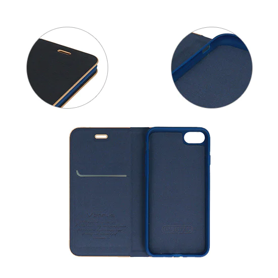Vennus Luna Book Gold Case для Samsung Galaxy A72 A725 - Тёмно Синий - чехол-книжка с магнитом и стендом / подставкой Vennus Luna Book Gold Case для Samsung Galaxy A72 A725 - Тёмно Синий - чехол-книжка с магнитом и стендом / подставкой