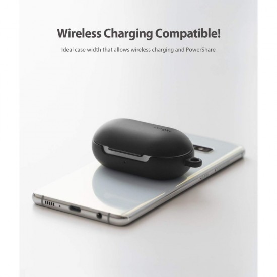 Ringke PC Protective Case priekš Samsung Galaxy Buds / Buds Plus - Melns - plastikāta apvalks bezvadu austiņu lādēšanas ierīcei