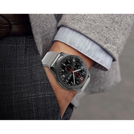 22mm Tech-Protect Magnetic Milanese Metal Watch Band - Серебристый - ремешок для умных часов из нержавеющей стали с магнитом 22mm Tech-Protect Magnetic Milanese Metal Watch Band - Серебристый - ремешок для умных часов из нержавеющей стали с магнитом