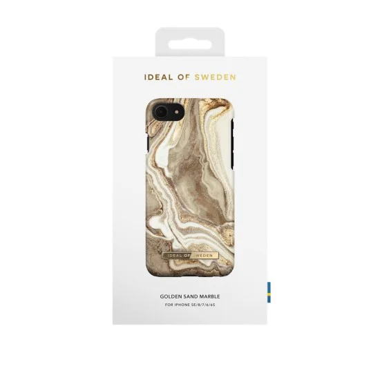 iDeal of Sweden Fashion GM19 Back Case для Apple iPhone 7 / 8 / SE2 (2020) / SE3 (2022) - Golden Sand Marble - пластиковый чехол-накладка с встроенной металической пластиной / бампер-крышка iDeal of Sweden Fashion GM19 Back Case для Apple iPhone 7 / 8 / SE2 (2020) / SE3 (2022) - Golden Sand Marble - пластиковый чехол-накладка с встроенной металической пластиной / бампер-крышка