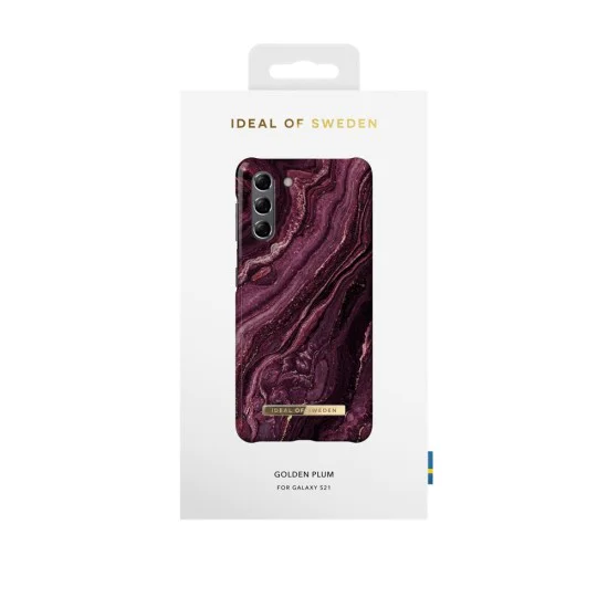iDeal of Sweden Fashion AW20 Back Case для Samsung Galaxy S21 G991 - Golden Plum - пластиковый чехол-накладка с встроенной металической пластиной / бампер-крышка iDeal of Sweden Fashion AW20 Back Case для Samsung Galaxy S21 G991 - Golden Plum - пластиковый чехол-накладка с встроенной металической пластиной / бампер-крышка