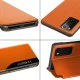 Smart View Window Wake / Sleep Book Case priekš Samsung Galaxy A02s A025G - Oranžs - sāniski atverams maciņš ar lodziņu / grāmatveida maks Smart View Window Wake / Sleep Book Case priekš Samsung Galaxy A02s A025G - Oranžs - sāniski atverams maciņš ar lodziņu / grāmatveida maks