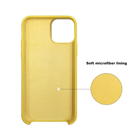 Forcell Silicone Case (Microfiber Soft Touch) для Apple iPhone 12 mini - Жёлтый - матовая силиконовая накладка / бампер-крышка Forcell Silicone Case (Microfiber Soft Touch) для Apple iPhone 12 mini - Жёлтый - матовая силиконовая накладка / бампер-крышка