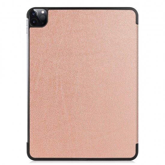 Tri-fold Stand PU Leather Smart Case для Apple iPad Pro 11 (2020 / 2021) - Розовое Золото - чехол-книжка со стендом / подставкой