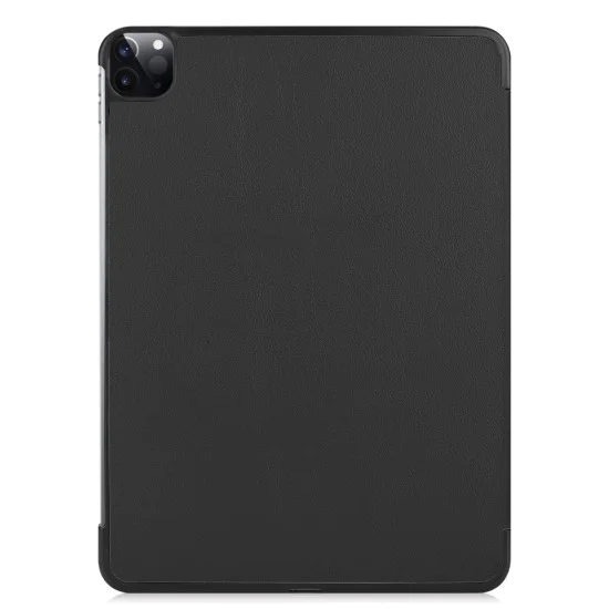 Tri-fold Stand PU Leather Smart Case priekš Apple iPad Pro 11 (2020 / 2021) - Melns - sāniski atverams maciņš ar stendu Tri-fold Stand PU Leather Smart Case priekš Apple iPad Pro 11 (2020 / 2021) - Melns - sāniski atverams maciņš ar stendu