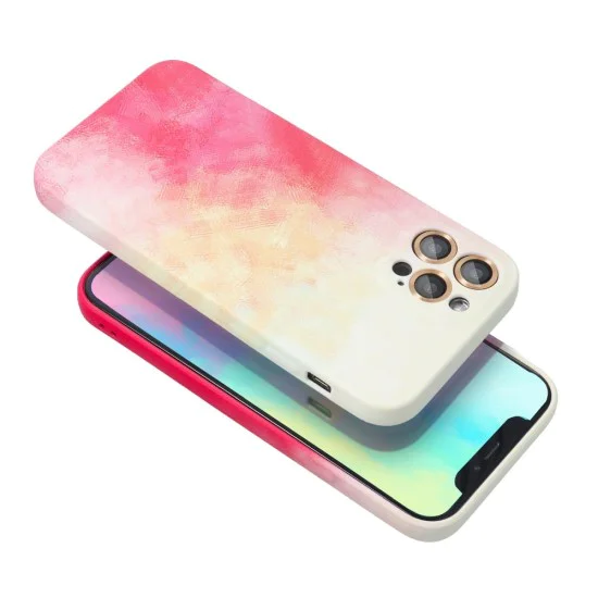 Forcell Pop Back Case priekš Apple iPhone 12 Pro - Balts / Sarkans - silikona aizmugures apvalks / bampers-vāciņš Forcell Pop Back Case priekš Apple iPhone 12 Pro - Balts / Sarkans - silikona aizmugures apvalks / bampers-vāciņš