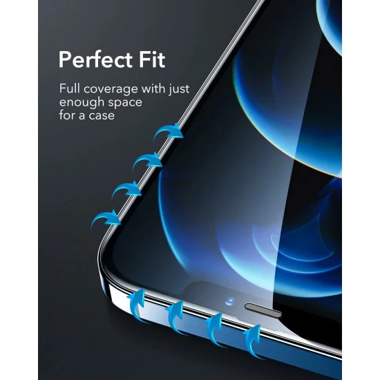 ESR Armorite Ultra-Tough (with Frame) Tempered Glass Screen protector (2 шт.) для Apple iPhone 13 Pro Max / 14 Plus - Чёрный - Защитное стекло / Бронированое / Закалённое антиударное ESR Armorite Ultra-Tough (with Frame) Tempered Glass Screen protector (2 шт.) для Apple iPhone 13 Pro Max / 14 Plus - Чёрный - Защитное стекло / Бронированое / Закалённое антиударное