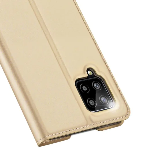 Dux Ducis Skin Pro series priekš Samsung Galaxy A22 5G A226 - Zelts - sāniski atverams maciņš ar magnētu un stendu Dux Ducis Skin Pro series priekš Samsung Galaxy A22 5G A226 - Zelts - sāniski atverams maciņš ar magnētu un stendu
