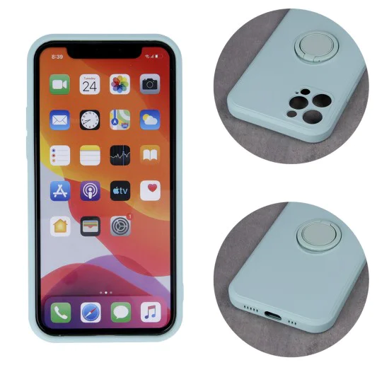 Finger Grip Back Case priekš Xiaomi Redmi 9C - Gaiši Zils - silikona aizmugures apvalks ar gredzenu / bampers-vāciņš Finger Grip Back Case priekš Xiaomi Redmi 9C - Gaiši Zils - silikona aizmugures apvalks ar gredzenu / bampers-vāciņš