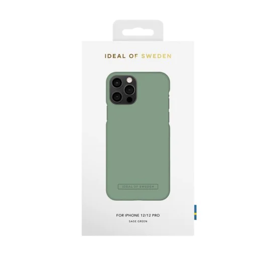 iDeal of Sweden Seamless SS22 Back Case priekš Apple iPhone 12 / 12 Pro - Sage Green - ciets silikona aizmugures apvalks ar iebūvētu metālisku plāksni / bampers-vāciņš iDeal of Sweden Seamless SS22 Back Case priekš Apple iPhone 12 / 12 Pro - Sage Green - ciets silikona aizmugures apvalks ar iebūvētu metālisku plāksni / bampers-vāciņš