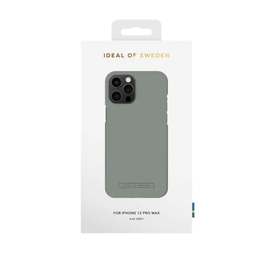 iDeal of Sweden Seamless SS22 Back Case priekš Apple iPhone 12 Pro Max - Ash Gray - ciets silikona aizmugures apvalks ar iebūvētu metālisku plāksni / bampers-vāciņš iDeal of Sweden Seamless SS22 Back Case priekš Apple iPhone 12 Pro Max - Ash Gray - ciets silikona aizmugures apvalks ar iebūvētu metālisku plāksni / bampers-vāciņš
