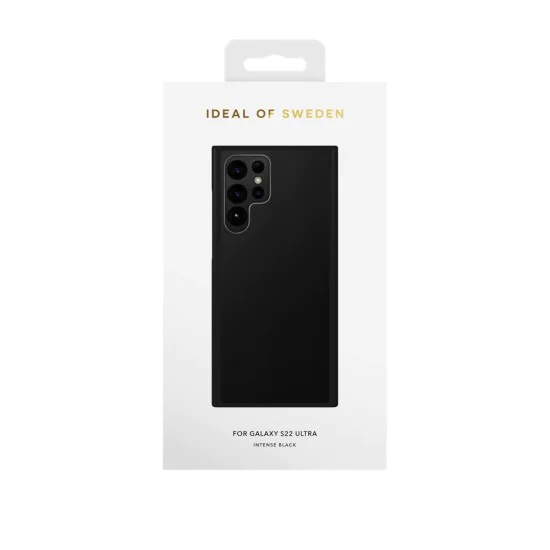 iDeal of Sweden Atelier AW21 Back Case для Samsung Galaxy S22 Ultra 5G S908 - Intense Black - чехол-накладка из искусственной кожи с встроенной металической пластиной / бампер-крышка iDeal of Sweden Atelier AW21 Back Case для Samsung Galaxy S22 Ultra 5G S908 - Intense Black - чехол-накладка из искусственной кожи с встроенной металической пластиной / бампер-крышка