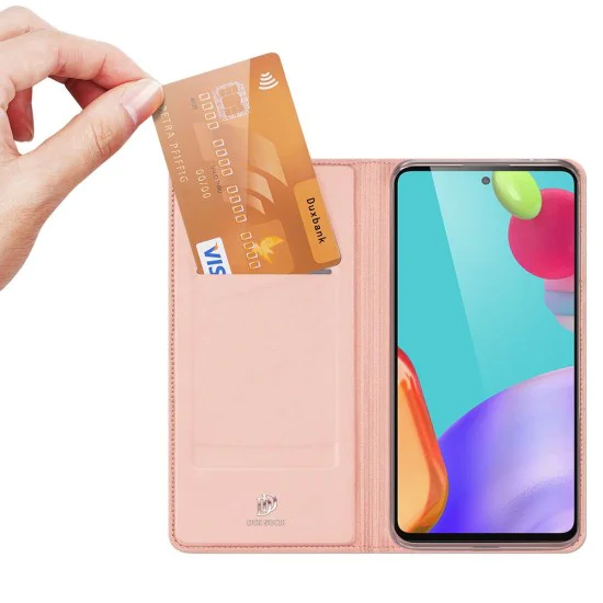 Dux Ducis Skin Pro series для Samsung Galaxy A53 5G A536 - Розовое Золото - чехол-книжка с магнитом и стендом / подставкой Dux Ducis Skin Pro series для Samsung Galaxy A53 5G A536 - Розовое Золото - чехол-книжка с магнитом и стендом / подставкой