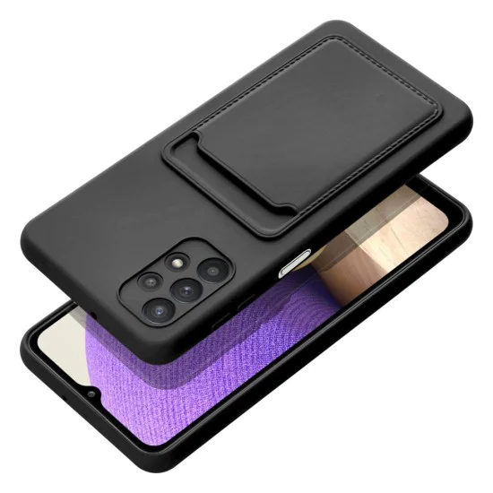 Forcell Card Back Case для Samsung Galaxy A32 5G A326 - Чёрный - силиконовая накладка с кармашком / бампер-крышка Forcell Card Back Case для Samsung Galaxy A32 5G A326 - Чёрный - силиконовая накладка с кармашком / бампер-крышка